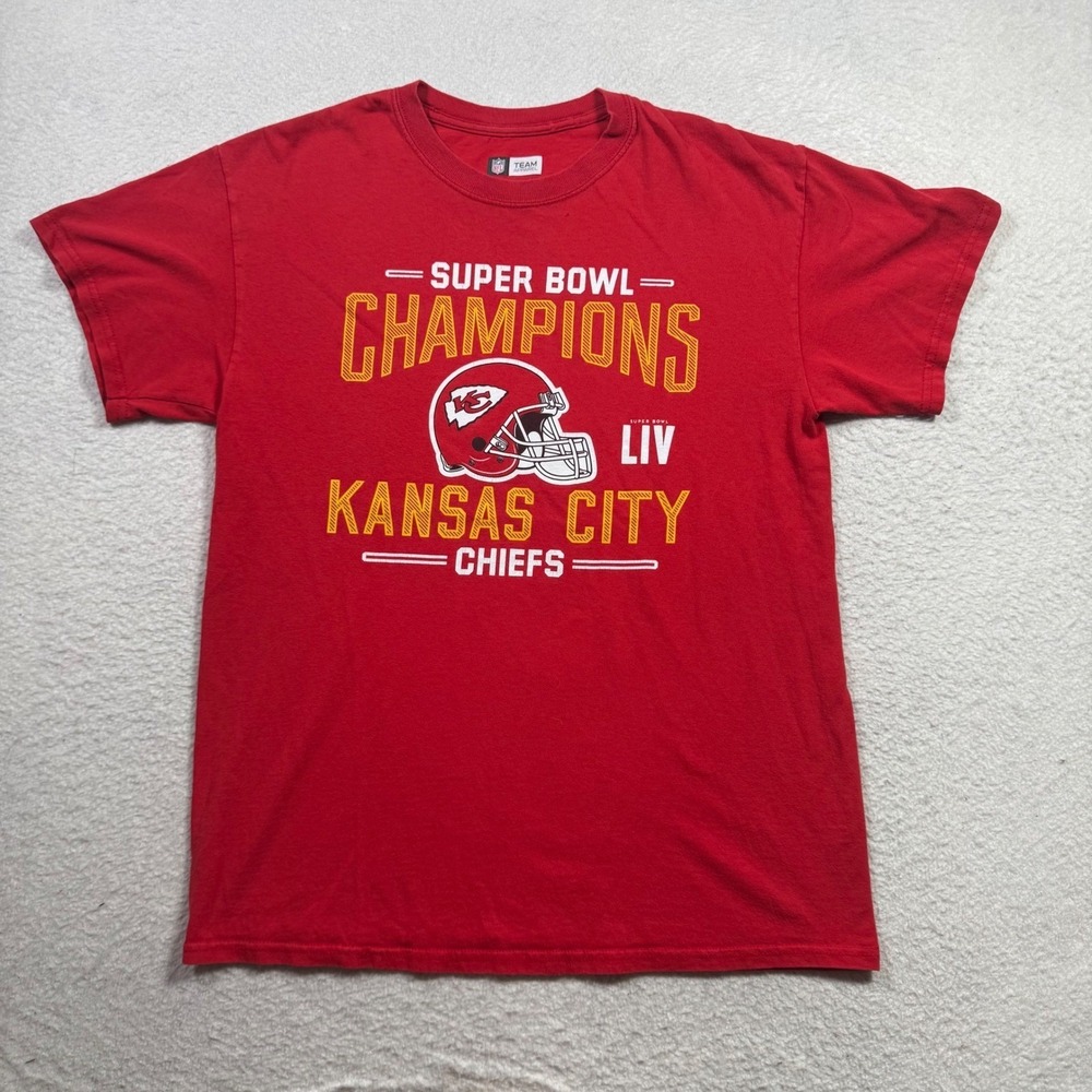 NFL Team Apparel Kansas City Chiefs Mens Med Red Good Super Bowl LIV Champions